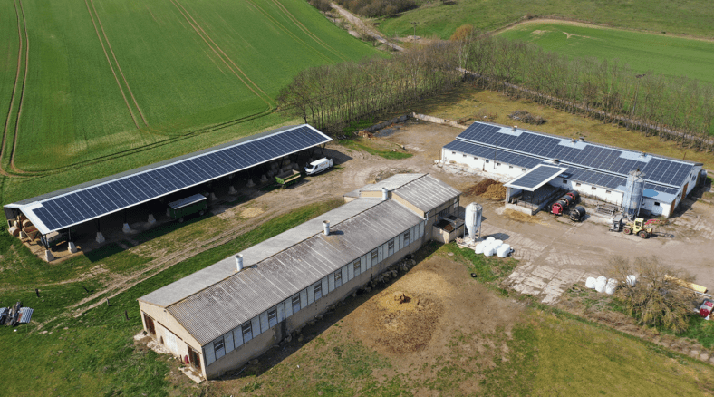 Enen Solar II PV-Anlage Niederroßla Luftbild