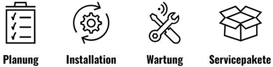 Planung - Installation - Wartung - Servicepakete - Envola